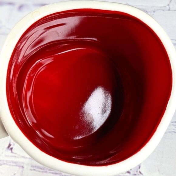 Rae Dunn DECK THE HALLS White/Red Ceramic Mug - Picture 5 of 6